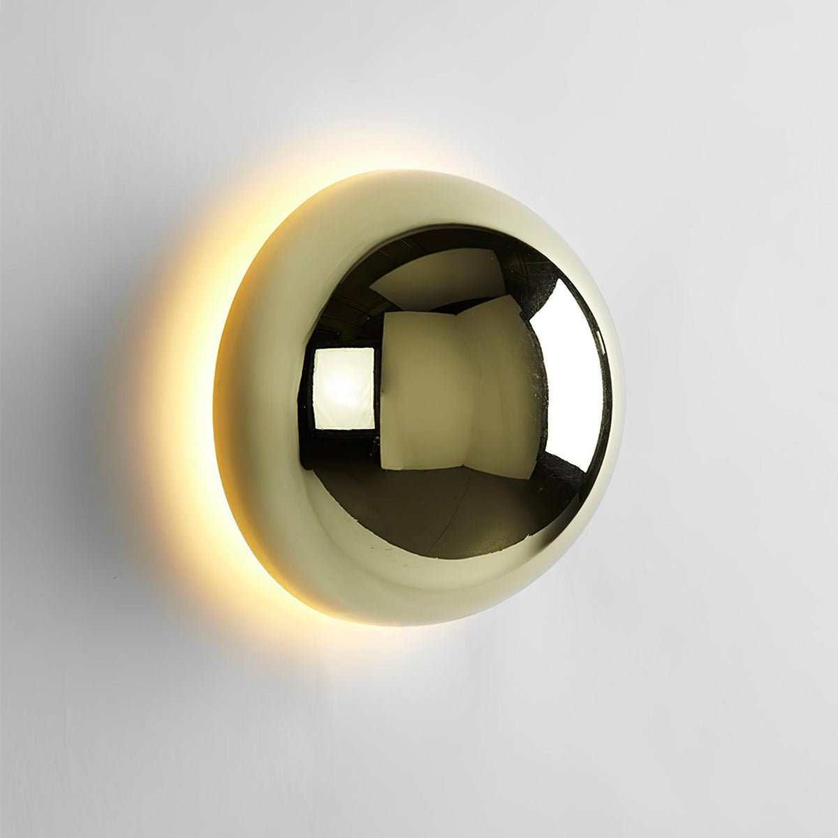 Glossy Sphere Integrated LED Wall Light