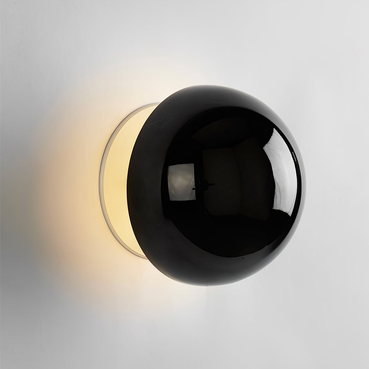 Glossy Sphere Integrated LED Wall Light
