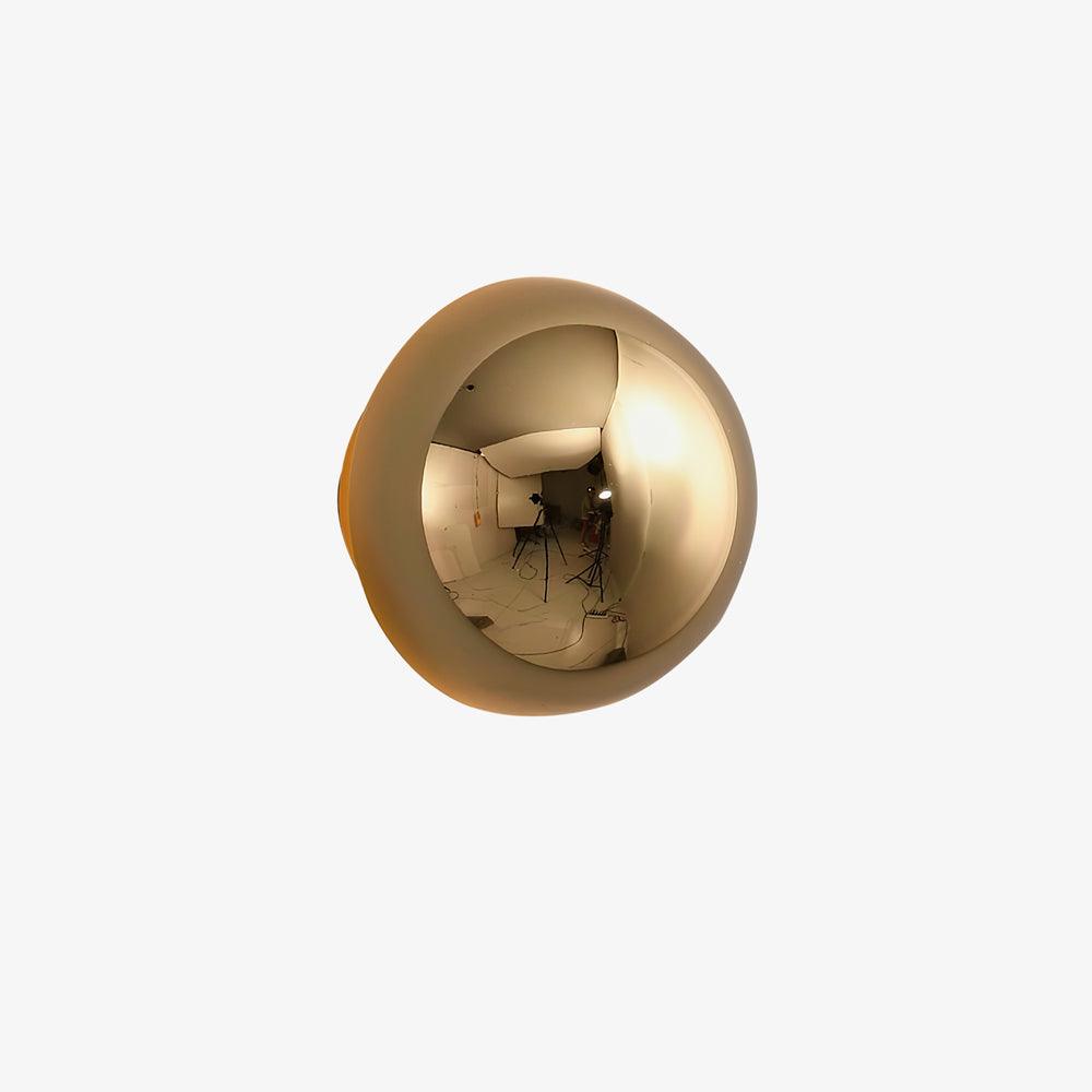 Glossy Sphere Integrated LED Wall Light / ∅ 6.3″ x H 6.3″ / Dia 16cm x H 16cm / Chrome / Warm Light