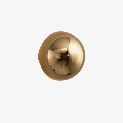 Glossy Sphere Integrated LED Wall Light / ∅ 6.3″ x H 6.3″ / Dia 16cm x H 16cm / Chrome / Warm Light