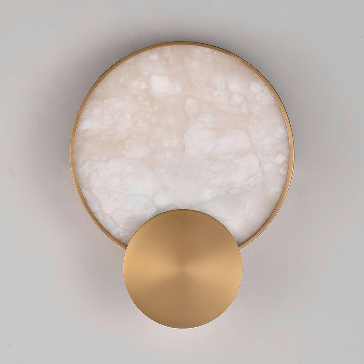 Gold Alabaster Cylinder LED Wall Light