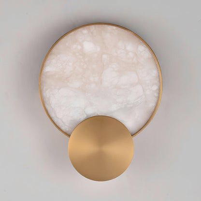Gold Alabaster Cylinder LED Wall Light