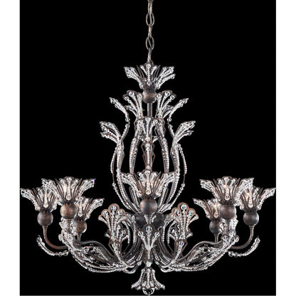 Gold Crystal Floral Chandelier