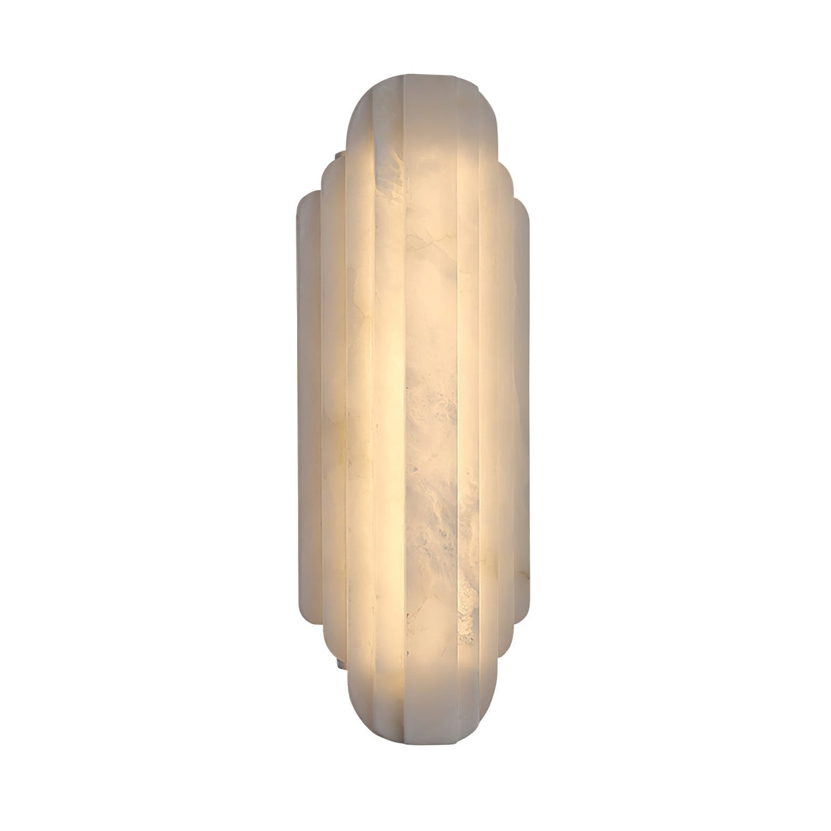 Layered White Alabaster LED Wall Light