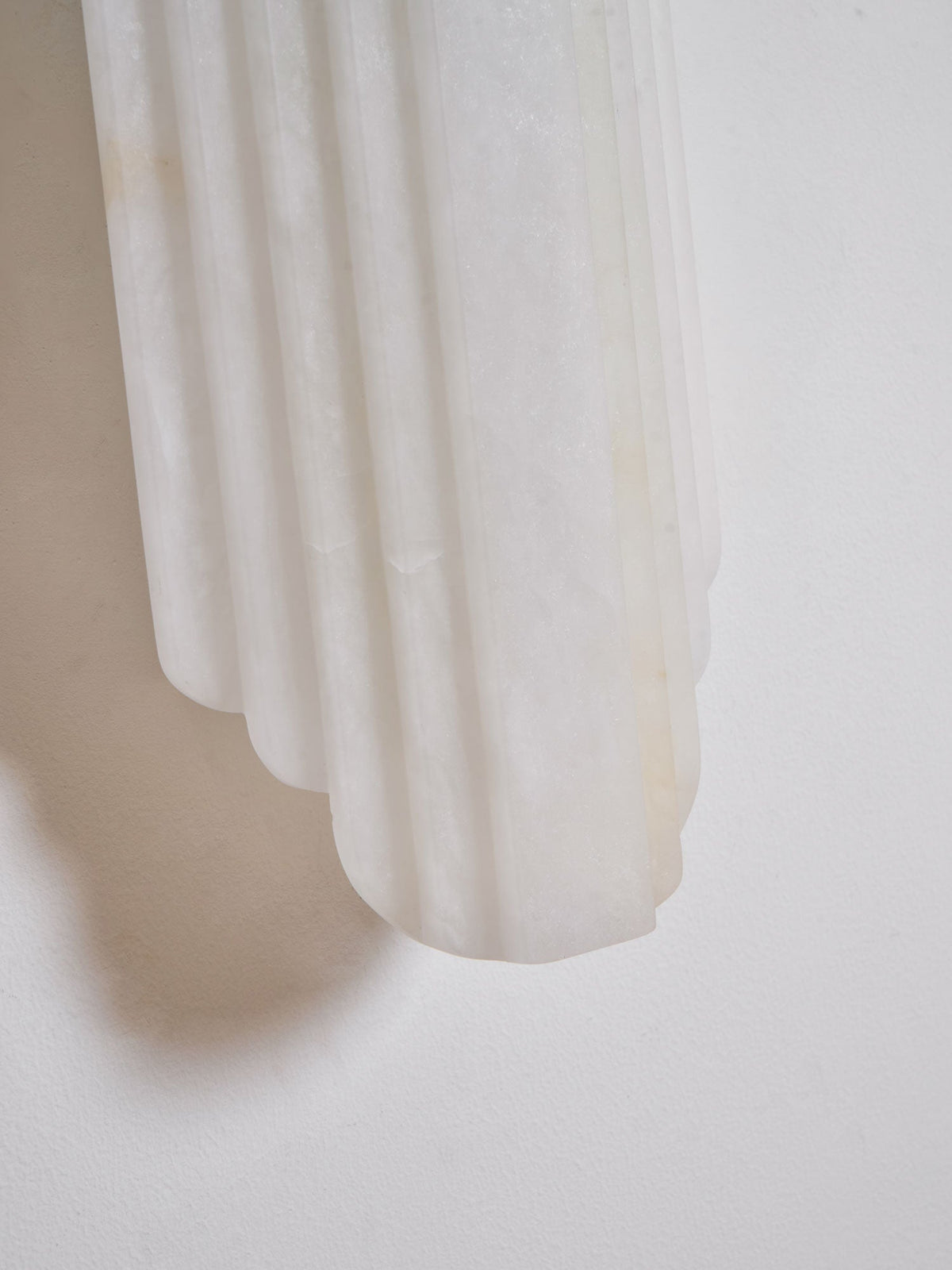 Layered White Alabaster LED Wall Light