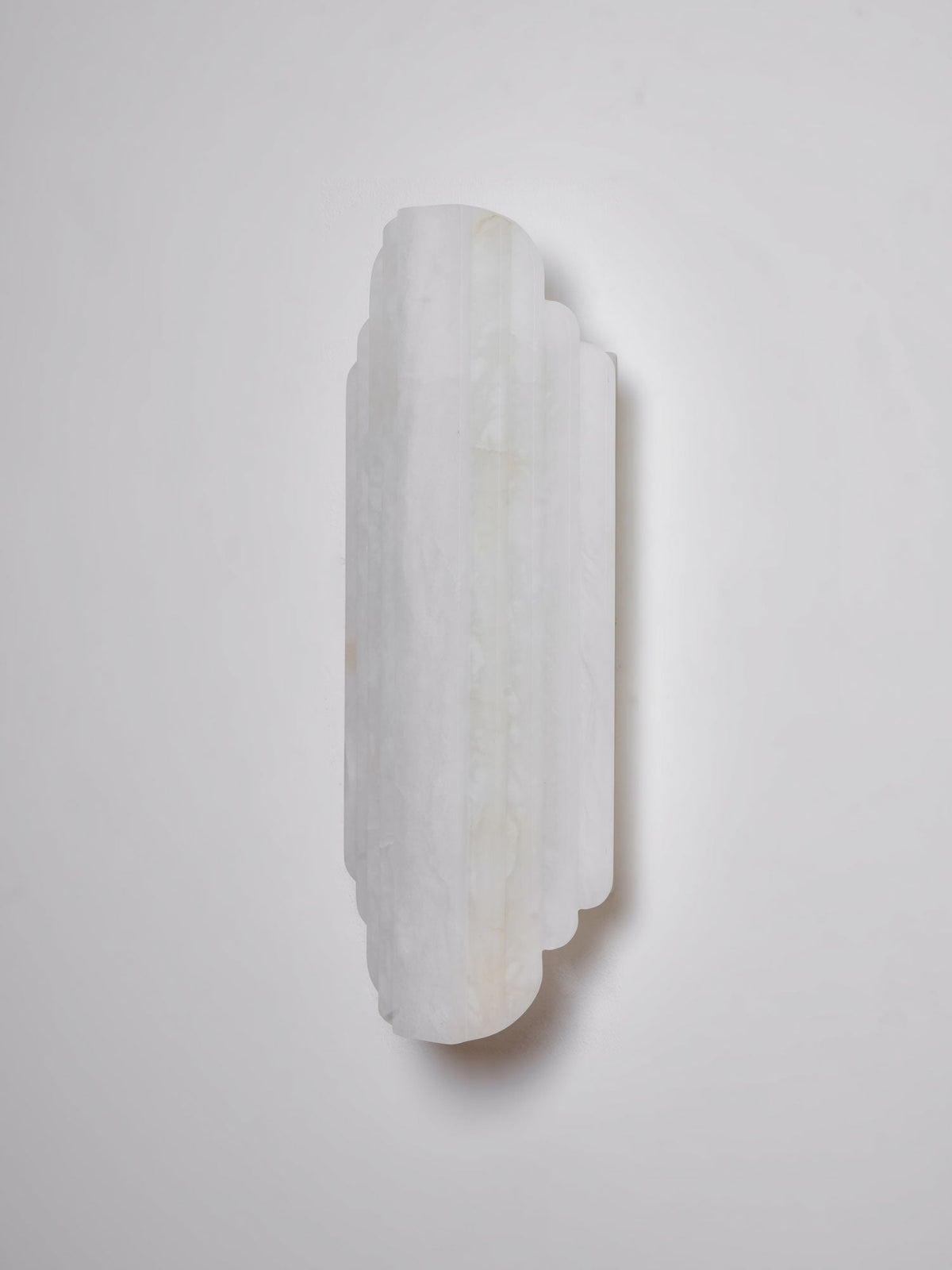 Layered White Alabaster LED Wall Light