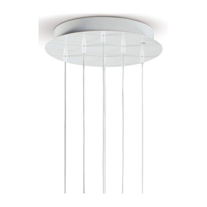 Six-Light Floral Porcelain Chandelier