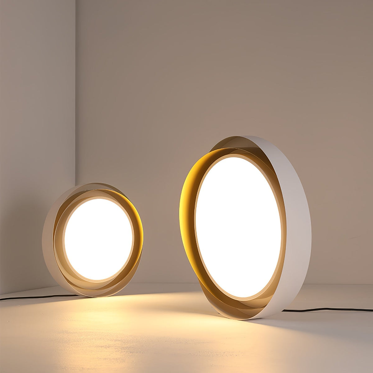 Slim Halo Integrated LED Ceiling Light / ∅ 15.7″ x H 3.5″ / Dia 40cm x H 9cm (Power: ~24W) / Black & White / Cool Light