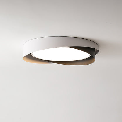 Slim Halo Integrated LED Ceiling Light / ∅ 23.6″ x H 3.5″ / Dia 60cm x H 9cm (Power: ~48W) / Black & White / Warm Light