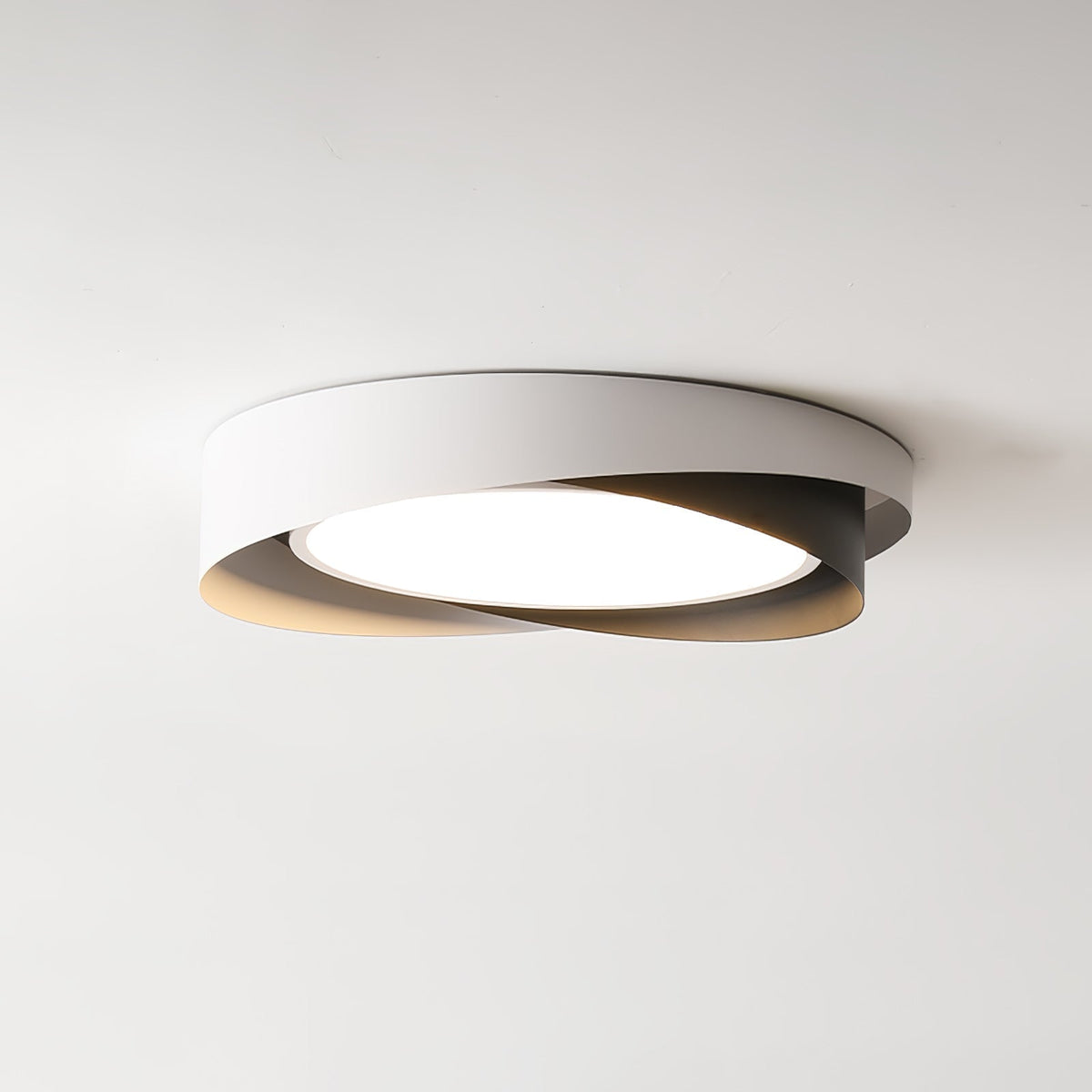 Slim Halo Integrated LED Ceiling Light / ∅ 23.6″ x H 3.5″ / Dia 60cm x H 9cm (Power: ~48W) / White & White / Cool Light