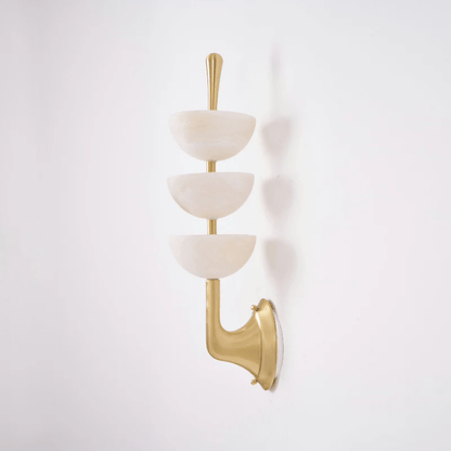 Triple White Alabaster LED Wall Light