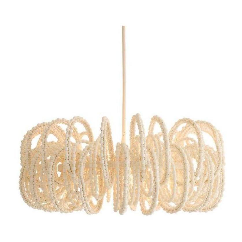 White Wood Beaded Loop Chandelier / Default Title